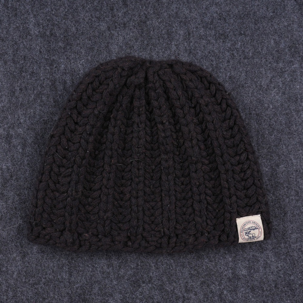 Abercrombie & Fitch Beanie Unisex OS Brown Excellent Wool Cashmere Chunky Knit